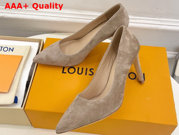 Louis Vuitton Gala Pump in Nude Suede Calf Leather 1AINO0 Replica