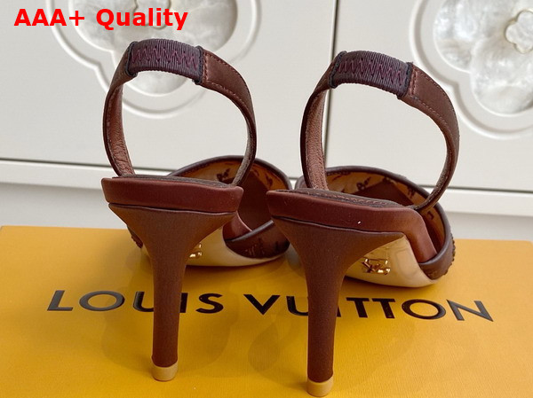 Louis Vuitton Gala Slingback Pump in Brown Translucent Mesh and Strass 1AJPTX Replica