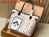 Louis Vuitton Game On Neverfull MM Tote in White Transformed Game On Monogram Canvas M57462 Replica