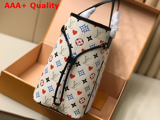 Louis Vuitton Game On Neverfull MM Tote in White Transformed Game On Monogram Canvas M57462 Replica