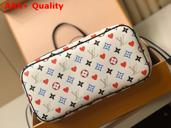 Louis Vuitton Game On Neverfull MM Tote in White Transformed Game On Monogram Canvas M57462 Replica