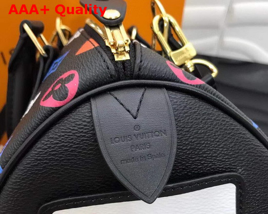 Louis Vuitton Game On Speedy Bandouliere 25 Black Transformed Game On Monogram Canvas Replica