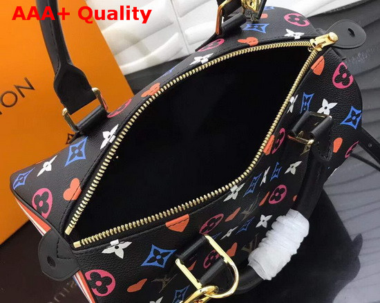 Louis Vuitton Game On Speedy Bandouliere 25 Black Transformed Game On Monogram Canvas Replica