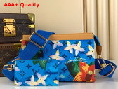 Louis Vuitton Gaston Wearable Wallet in Bright Blue Monogram Surfin Coated Canvas Replica