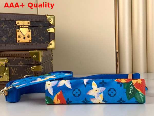 Louis Vuitton Gaston Wearable Wallet in Bright Blue Monogram Surfin Coated Canvas Replica