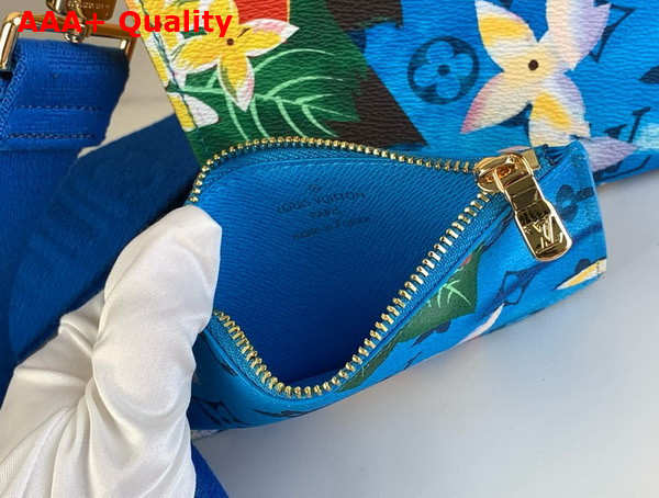 Louis Vuitton Gaston Wearable Wallet in Bright Blue Monogram Surfin Coated Canvas Replica