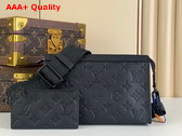 Louis Vuitton Gaston Wearable Wallet in Monogram Shadow Leather M81115 Replica