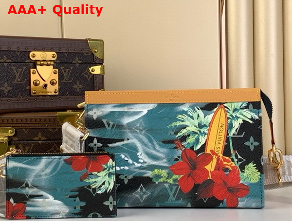 Louis Vuitton Gaston Wearable Wallet in Navy Blue Monogram Surfin Coated Canvas M83466 Replica