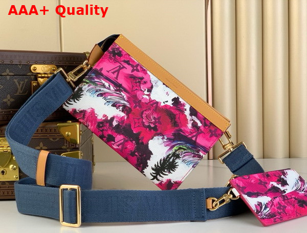 Louis Vuitton Gaston Wearable Wallet in Pink Monogram Surfin Coated Canvas Replica