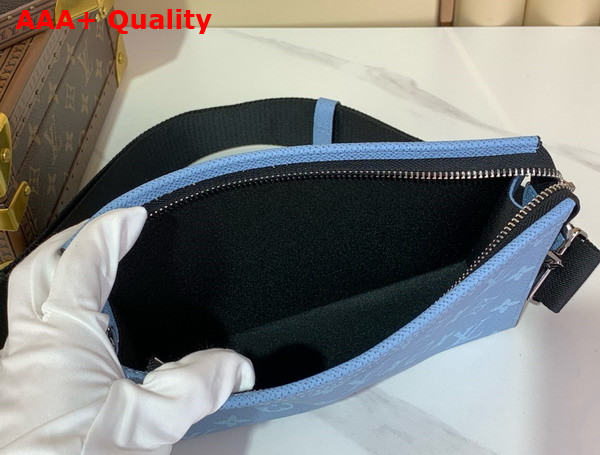 Louis Vuitton Gaston Wearable Wallet in Sky Blue Monogram Coated Canvas and Taiga Cowhide Leather M14114 Replica