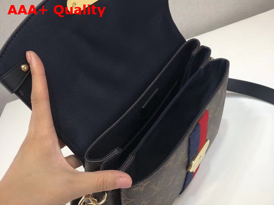 Louis Vuitton Georges BB Monogram Canvas with Navy Cherry Stripe Replica