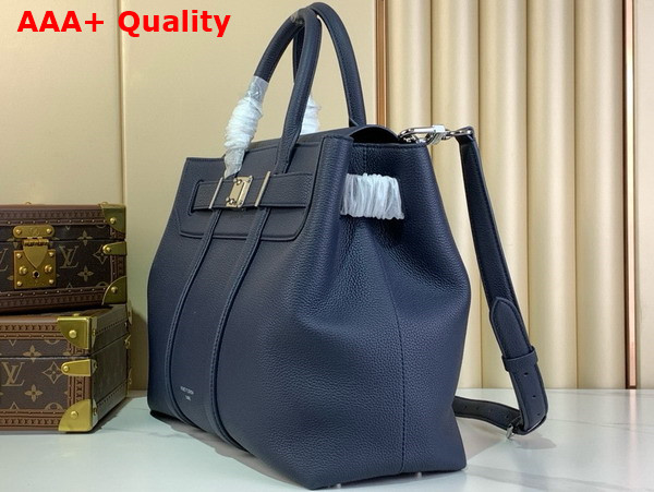 Louis Vuitton Georges Tote MM Encre Grained Cuir Millesime Calfskin M11663 Replica