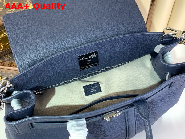 Louis Vuitton Georges Tote MM Encre Grained Cuir Millesime Calfskin M11663 Replica