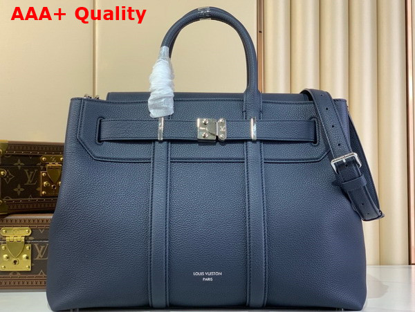 Louis Vuitton Georges Tote MM Encre Grained Cuir Millesime Calfskin M11663 Replica