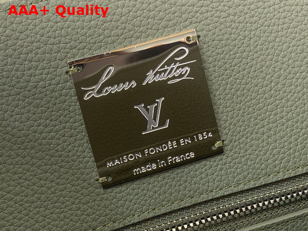 Louis Vuitton Georges Tote MM Khaki Cuir Millesime Calfskin Leather M23154 Replica