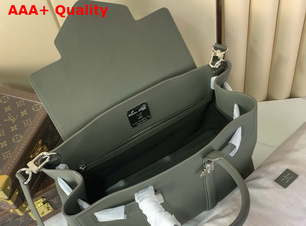 Louis Vuitton Georges Tote MM Khaki Cuir Millesime Calfskin Leather M23154 Replica