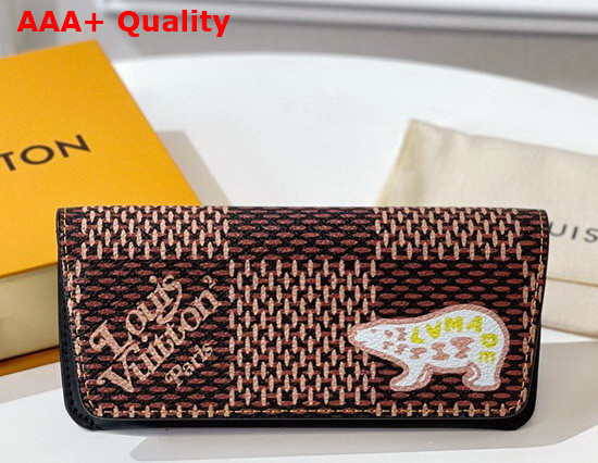 Louis Vuitton Glasses Case with a Playful Bear Print and the LV Made Signature GI0497 Replica