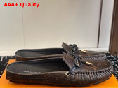 Louis Vuitton Gloria Open Back Flat Loafer in Monogram Canvas Replica