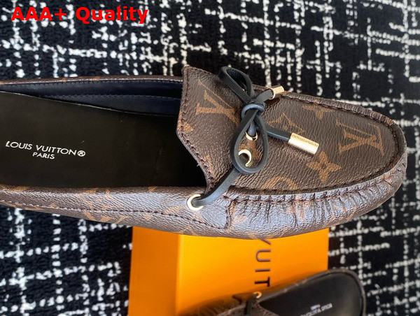 Louis Vuitton Gloria Open Back Flat Loafer in Monogram Canvas Replica