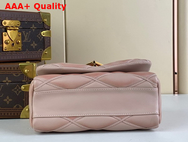 Louis Vuitton Go 14 MM Bag in Beige and Pink Lamb Leather Replica