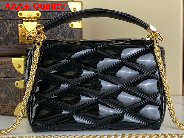 Louis Vuitton Go 14 MM Bag in Black Patent Leather Replica