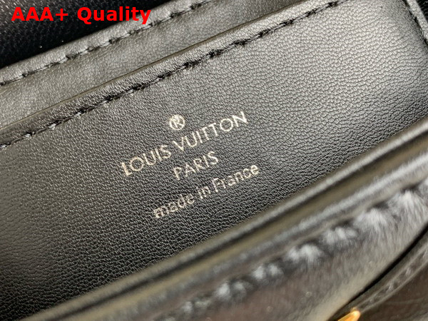 Louis Vuitton Go 14 MM Handbag in Black Quilted Lambskin with Distinctive Malletage Pattern Replica