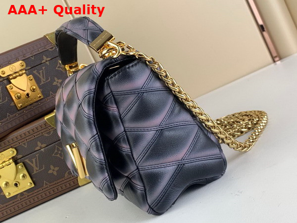 Louis Vuitton Go 14 MM Handbag in Black and Pink Lamb Leather M23569 Replica