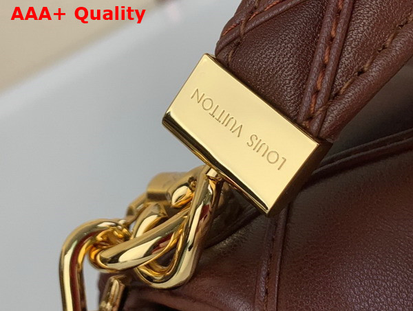 Louis Vuitton Go 14 MM Handbag in Brown and Black Lamb Leather Replica