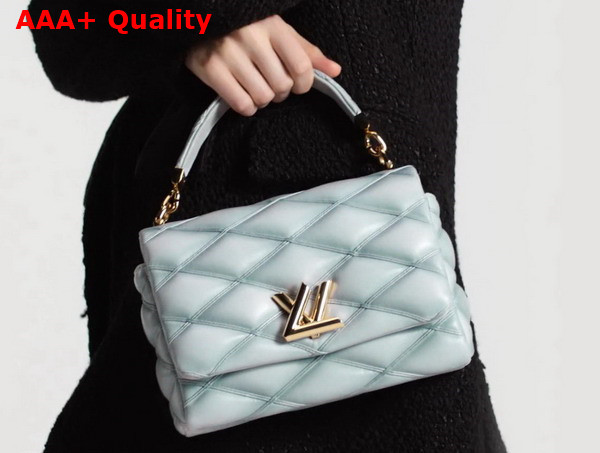 Louis Vuitton Go 14 MM Handbag in Ecume Gray Quilted Lambskin M24186 Replica