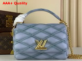 Louis Vuitton Go 14 MM Handbag in Ecume Gray Quilted Lambskin M24186 Replica