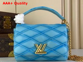 Louis Vuitton Go 14 MM Handbag in Lagoon Turquoise Quilted Lambskin M24185 Replica