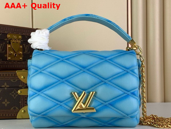 Louis Vuitton Go 14 MM Handbag in Lagoon Turquoise Quilted Lambskin M24185 Replica