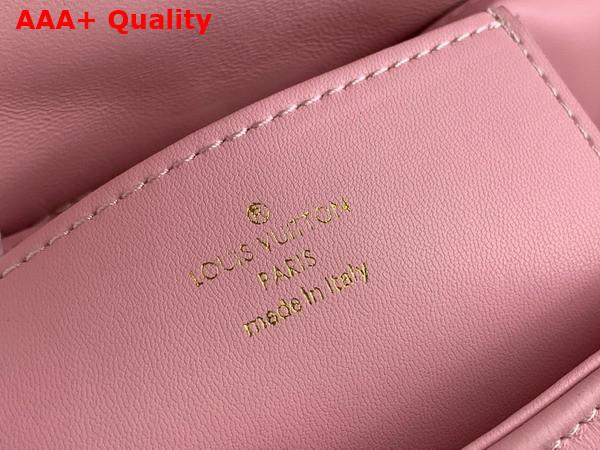 Louis Vuitton Go 14 MM Handbag in Pink Lambskin Quilted Malletage Pattern Replica
