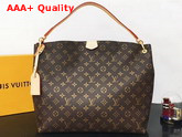Louis Vuitton Graceful MM Hobo Monogram Coated Canvas Pivoine Lining M43703 Replica