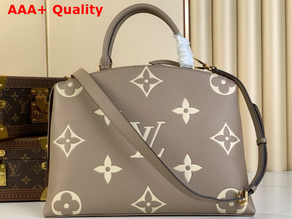 Louis Vuitton Grand Palais Tote Bag Bicolor Monogram Empreinte Leather Dove Cream Replica