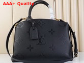 Louis Vuitton Grand Palais Tote Bag Black Monogram Empreinte Leather M45811 Replica