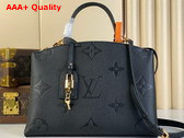 Louis Vuitton Grand Palais Tote Bag in Black Monogram Empreinte Leather M45811 Replica