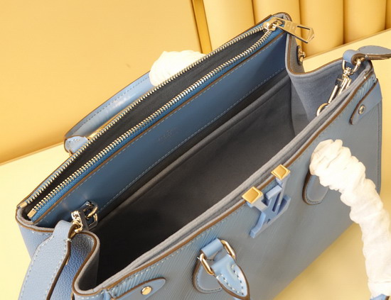 Louis Vuitton Grenelle Tote PM Bag in Light Blue Epi Grained Leather Replica