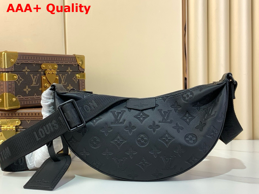 Louis Vuitton Hamac Bag PM Black Monogram Shadow Embossed Cowhide Leather M12510 Replica