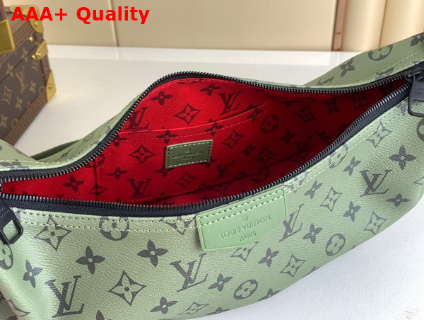 Louis Vuitton Hamac Bag in Khaki Green and Vermillion Red Monogram Coated Canvas M23779 Replica