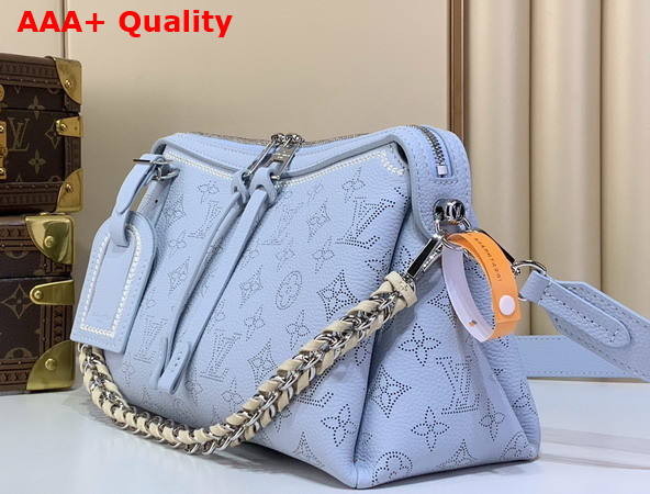 Louis Vuitton Hand It All PM Bleu Olympe Perforated Mahina Calfskin Leather with Embroidery M29317 Replica