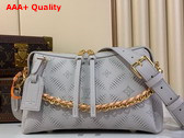 Louis Vuitton Hand it All PM Pink Gray Perforated Mahina Calfskin Leather M13157 Replica