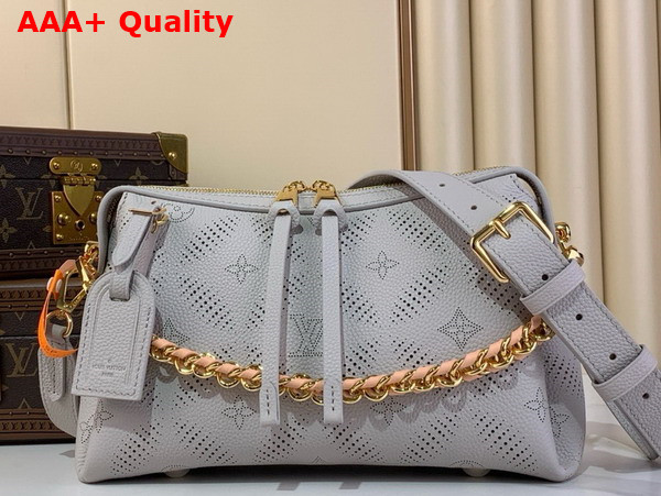 Louis Vuitton Hand it All PM Pink Gray Perforated Mahina Calfskin Leather M13157 Replica