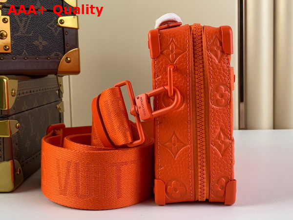 Louis Vuitton Handle Soft Trunk in Orange Taurillon Monogram Leather Replica