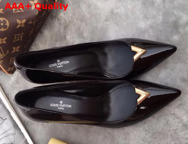 Louis Vuitton Heartbreaker Pump Black Plain Calf Leather 1A2YGY Replica