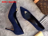 Louis Vuitton Heartbreaker Pump Navy Blue Suede Calf Leather Replica