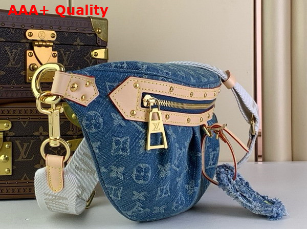 Louis Vuitton High Rise Bumbag in Blue Monogram Denim M46837 Replica