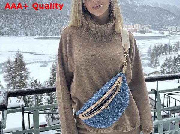 Louis Vuitton High Rise Bumbag in Blue Monogram Denim M46837 Replica
