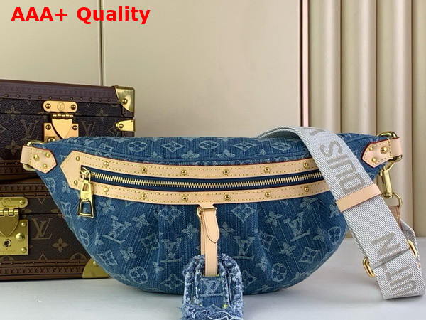 Louis Vuitton High Rise Bumbag in Blue Monogram Denim M46837 Replica