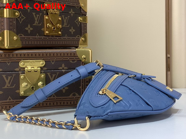 Louis Vuitton High Rise PM Denim Blue Monogram Empreinte Leather M28356 Replica